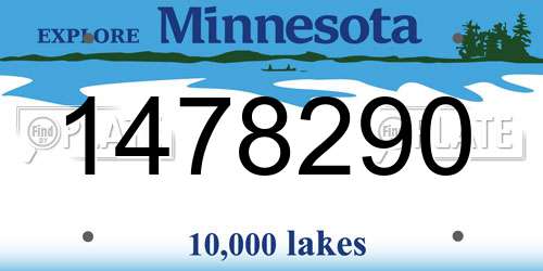 1478290 Minnesota License Plate