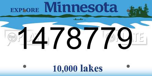 1478779 Minnesota License Plate