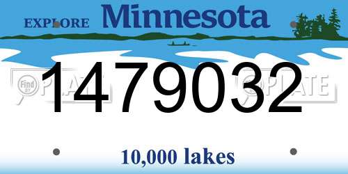 1479032 Minnesota License Plate