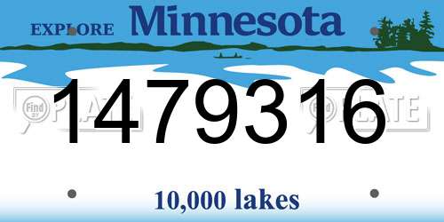 1479316 Minnesota License Plate