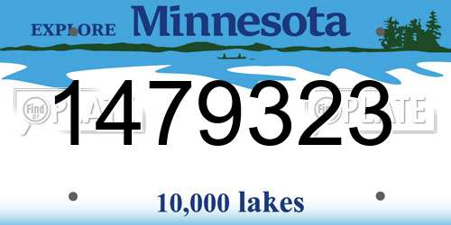 1479323 Minnesota License Plate