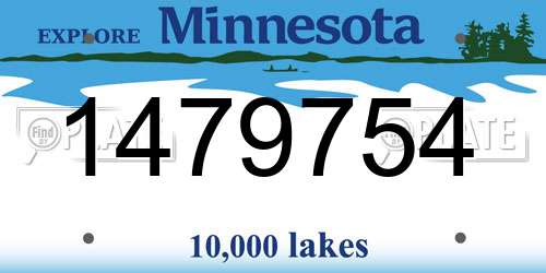 1479754 Minnesota License Plate