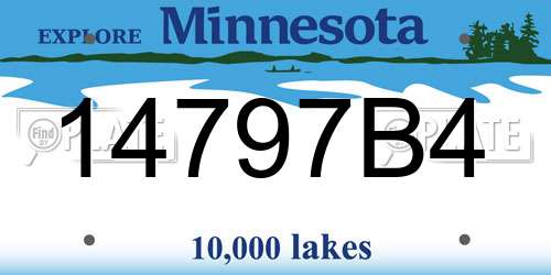 14797B4 Minnesota License Plate