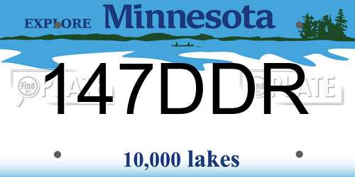 147DDR Minnesota License Plate