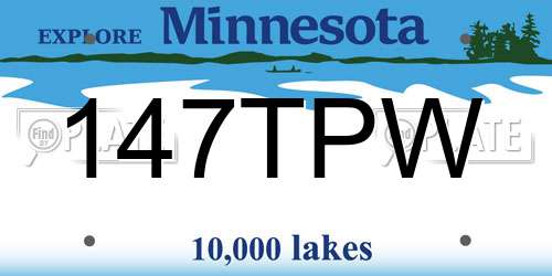 147TPW Minnesota License Plate