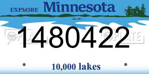 1480422 Minnesota License Plate
