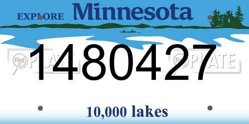 1480427 Minnesota License Plate