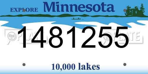 1481255 Minnesota License Plate