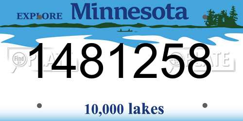 1481258 Minnesota License Plate