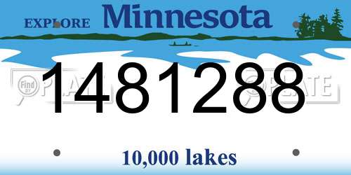 1481288 Minnesota License Plate