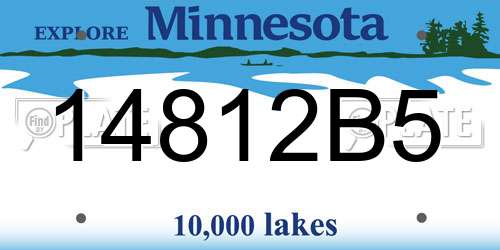 14812B5 Minnesota License Plate