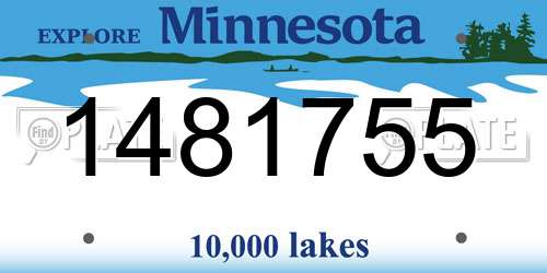 1481755 Minnesota License Plate