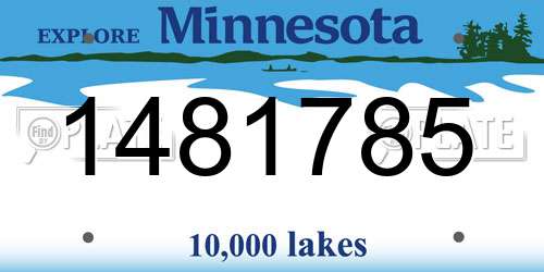 1481785 Minnesota License Plate