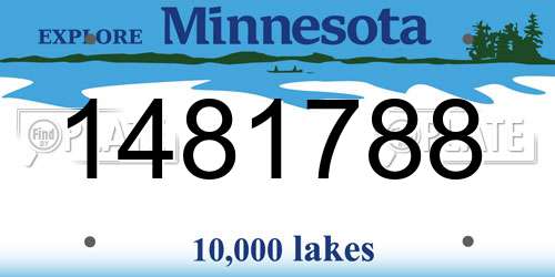 1481788 Minnesota License Plate