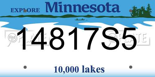 14817S5 Minnesota License Plate