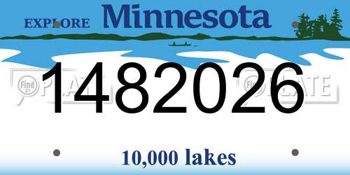1482026 Minnesota License Plate