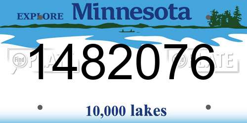 1482076 Minnesota License Plate