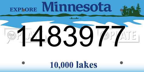 1483977 Minnesota License Plate