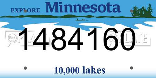 1484160 Minnesota License Plate