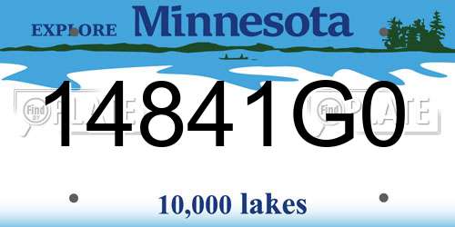 14841G0 Minnesota License Plate