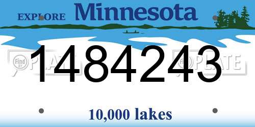 1484243 Minnesota License Plate