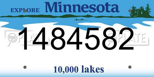 1484582 Minnesota License Plate