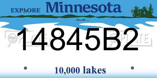 14845B2 Minnesota License Plate