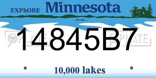 14845B7 Minnesota License Plate