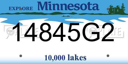14845G2 Minnesota License Plate