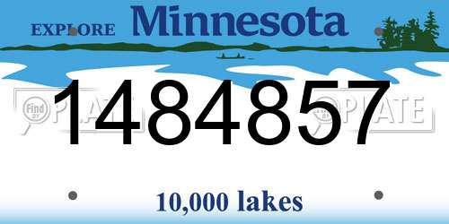 1484857 Minnesota License Plate