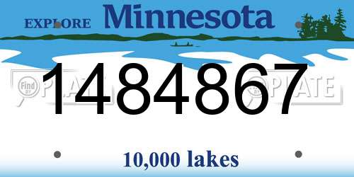 1484867 Minnesota License Plate