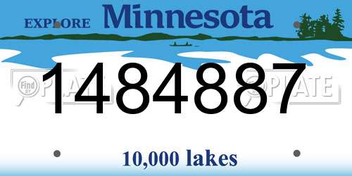 1484887 Minnesota License Plate