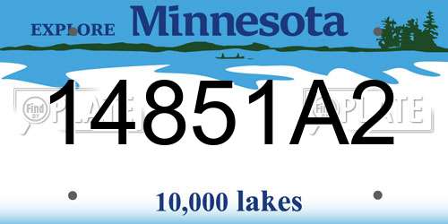 14851A2 Minnesota License Plate