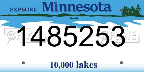 1485253 Minnesota License Plate