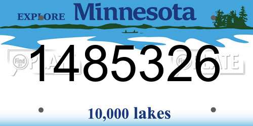 1485326 Minnesota License Plate