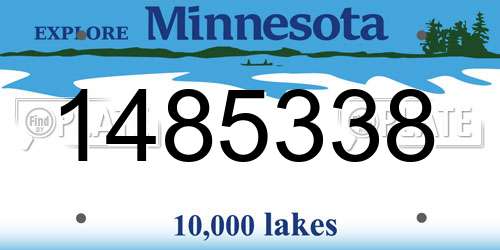 1485338 Minnesota License Plate