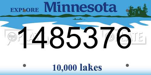 1485376 Minnesota License Plate