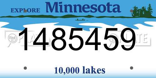 1485459 Minnesota License Plate
