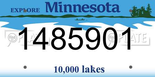 1485901 Minnesota License Plate