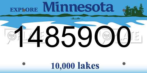 14859O0 Minnesota License Plate