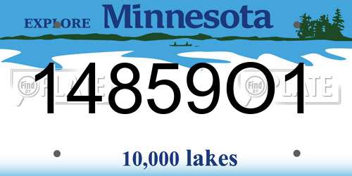 14859O1 Minnesota License Plate