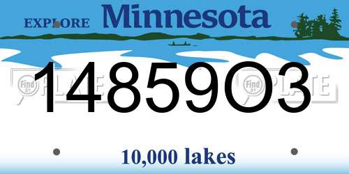 14859O3 Minnesota License Plate