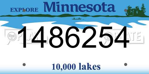 1486254 Minnesota License Plate