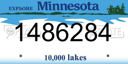1486284 Minnesota License Plate