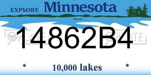 14862B4 Minnesota License Plate