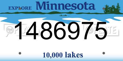 1486975 Minnesota License Plate