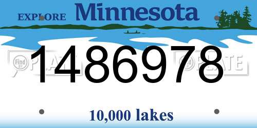 1486978 Minnesota License Plate