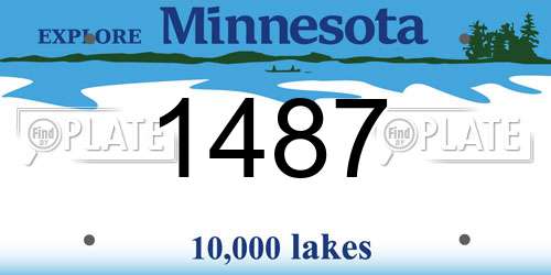 1487 Minnesota License Plate