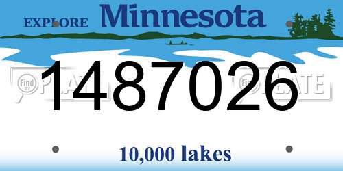 1487026 Minnesota License Plate