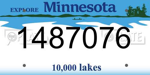 1487076 Minnesota License Plate